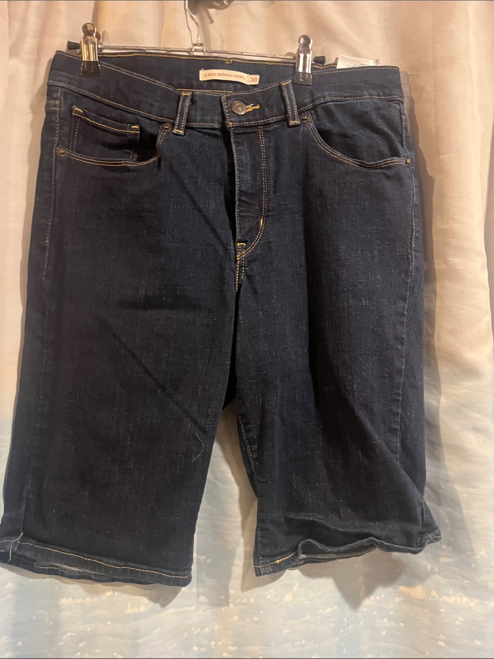 Levi's Dark Indigo Denim Bermuda Shorts
